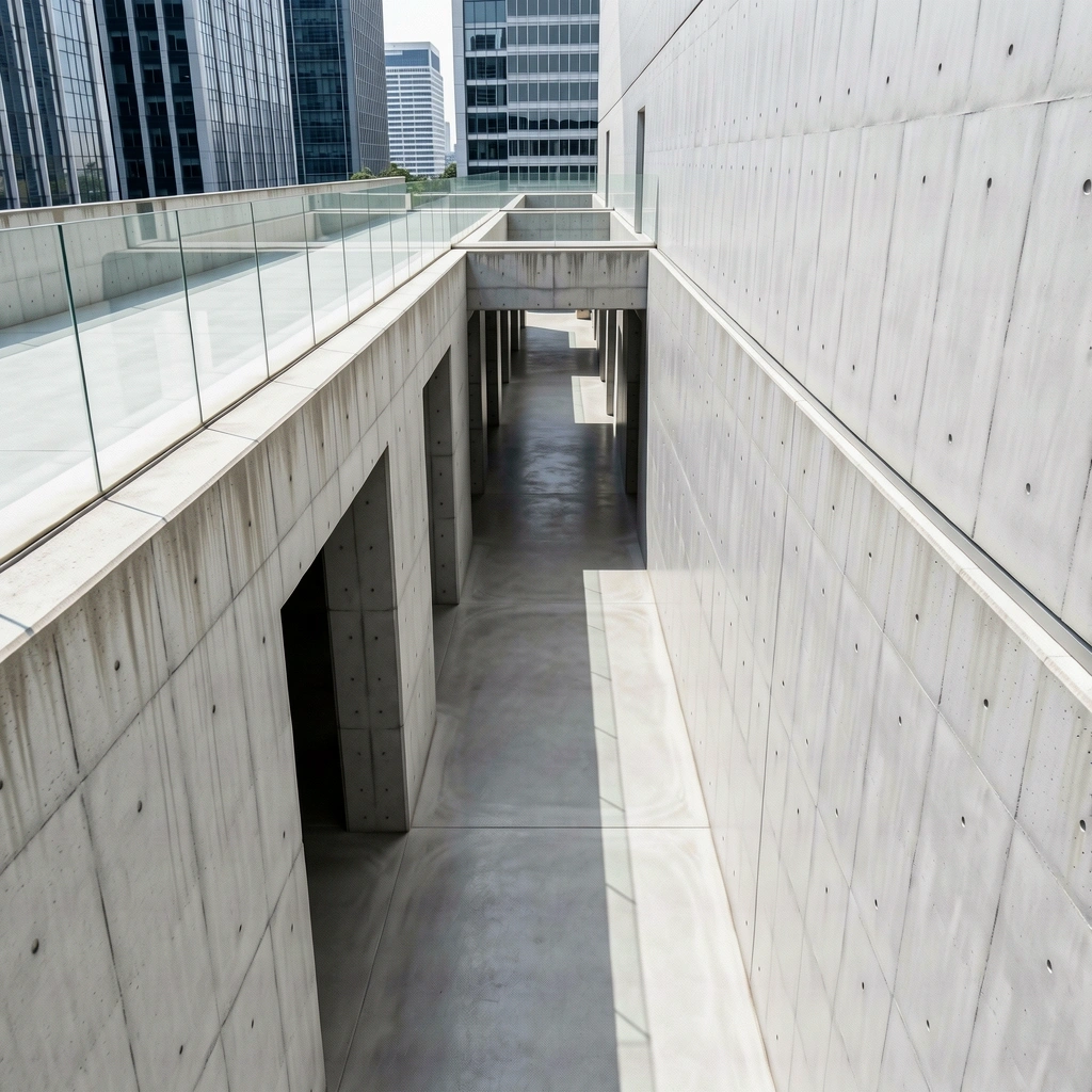 Empty architectural space representing a missing page